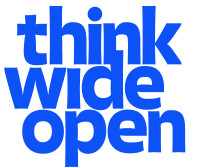 Think Wide Open in blue