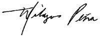 Milagros Peña signature