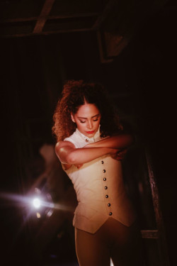 Tanairi Vazquez on set of Broadway's Hamilton