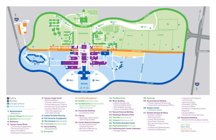 Suny Purchase Campus Map