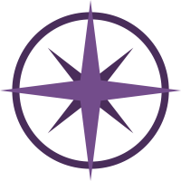 Purple compass