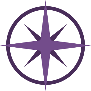 Purple compass