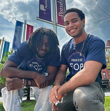 EOP Summer Peer Mentors Mitchell and Frankie in Albany learning leadership techniques to prepare for the EOP Summer Academy! .