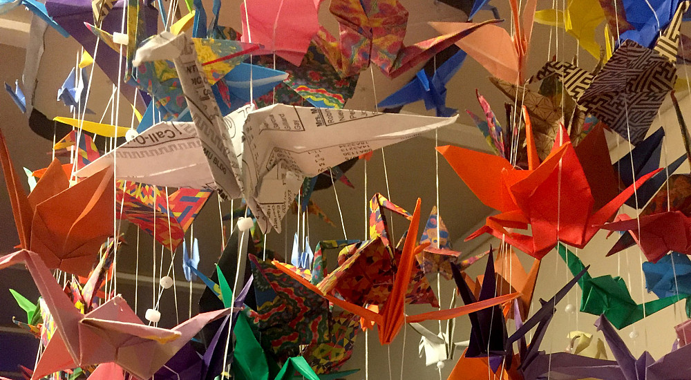 1000 Cranes installation