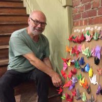 Michael Dwyer '87 installs 1000 Cranes
