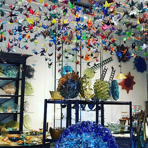 1000 Cranes at Hudson Beach Glass, Beacon, NY