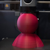 A 3D printer at work in the new Interactive Media Lab.