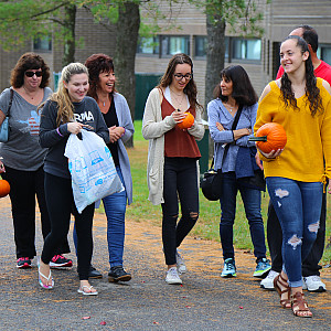 Students and family enjoying Family Day activities.