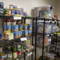 Image of Purchase College Food Pantry shelves