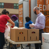 Volunteers at Mobile Food Pantry