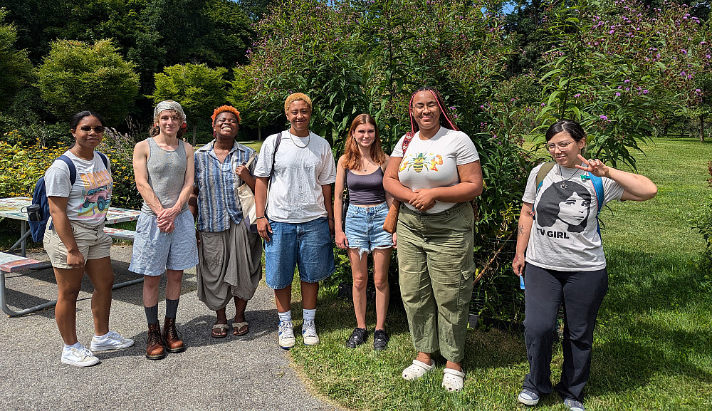 The 2024-2025 cohort of land stewardship and invasive species interns.