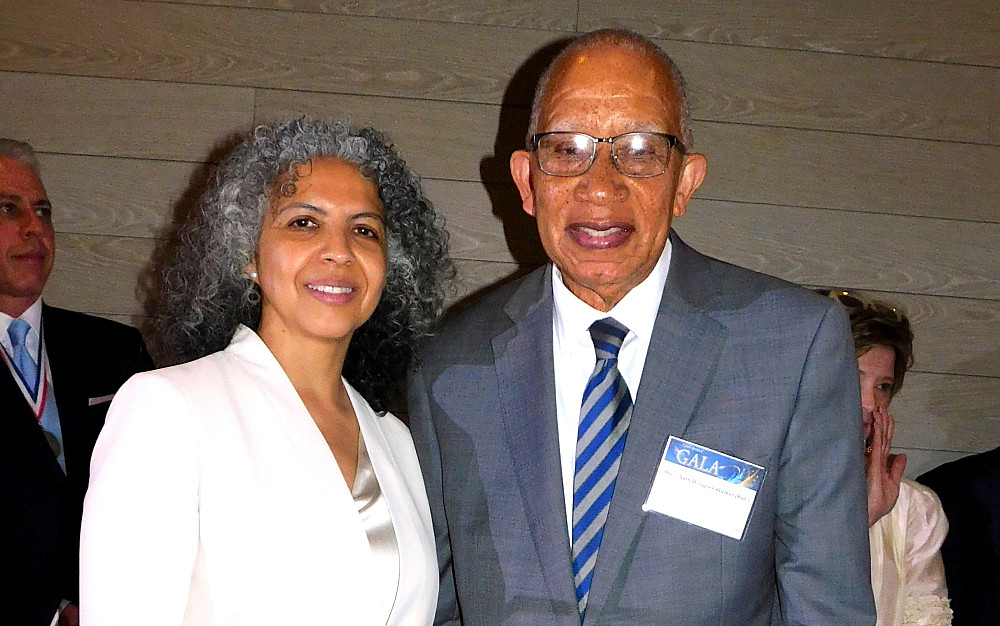 Karen Beltran and Sam Walker, former president WCBA