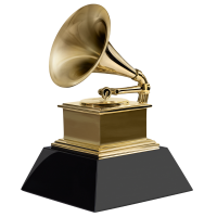 GRAMMY Awards® logo (illustration of gold gramophone on a brown base)
