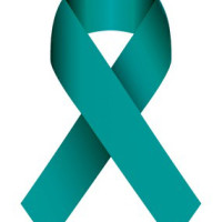 Teal ribbon symbol to end sexual assault