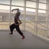 Dancer Jojo Boykins '18 featured on PBS' new  ALLARTS channel (dancing in the Dance Building lobby)