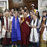 Students studying abroad in India granted an audience with the Dalai Lama