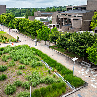 SUNY Purchase campus from above.