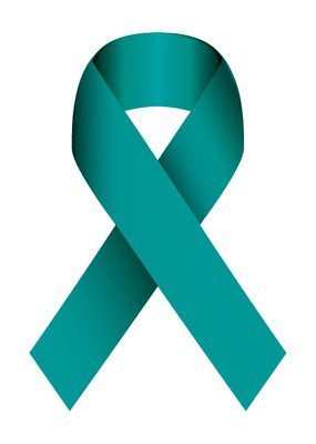 Teal ribbon symbol to end sexual assault