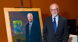 President Emeritus Thomas J. Schwarz at the May 8 event celebrating his 17 year tenure at Purchase College. (Photo by Sean Zanni/PMC)