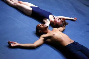 Quaba Ernest and Aleksandra Gologorskaya from the Conservatory of Dance at Purchase College in Robbins' Watermill.