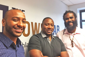 Ray Wilcox, LaMont OyeWale' Badru, and Anthony Bailey '01 (left to right) from The PowerLab.