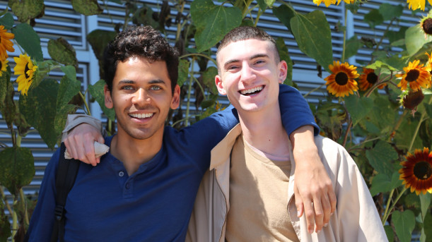 Students Outside Student Services Building