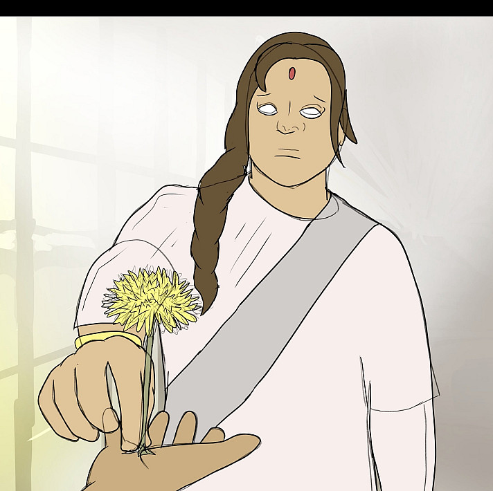 Rajan Worden Picture of a woman holding a flower