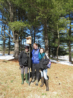 Jennifer Rosborough, Gabrielle Mendez and Professor Allyson Jackson.