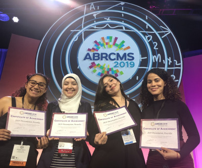 Left to right: Ariana Padua, Sarah Yousef, Elizabeth Bardwil-Lugones, Jennifer Paulino