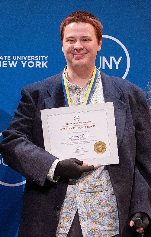 SUNY Chancellor John B. King, Carver Fell '25, and Purchase President Milagros Pena