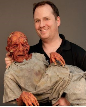 Mark Viniello '92 and a monster of his creation