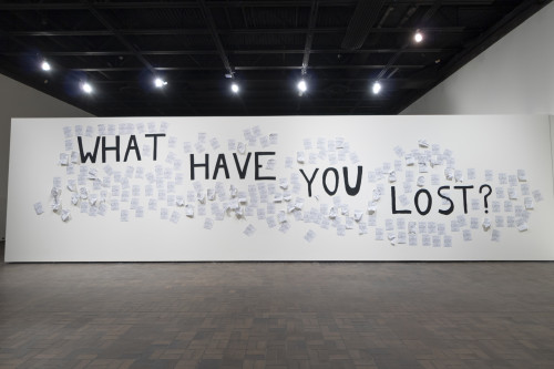 Installation photo of What Have You Lost? in the Neuberger Museum of Art