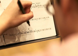 A Composition Student at work.