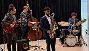    Students of the Conservatory of Music's Jazz Studies program perform at the New Rochelle Public Library February 13, 2023 