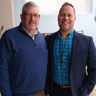 Alan Mandel, Director of Young Musicians of Westchester, with Professor David DeJesus, Chair of J...