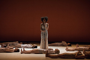 Dancers perform at the New York Live Arts Theater