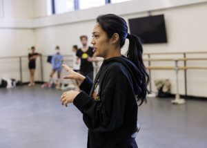 Keerati Jinakunwiphat choreographing her new ballet for New York City Ballet, Wednesday, November 16, 2022. Credit Photo: Erin Baiano