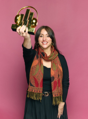 T.J. Raphael accepts the Signal Award for Liberty Lost