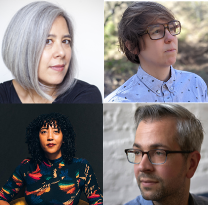 Spring 2023 Durst Lecturers  Susan Choi, Lydia Conklin, Namwali Serpell, Anthony Marra