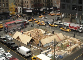 Public artwork Desert Rooftops, featured in the 2012 New York Close Up film David Brooks Tears the Roof Off