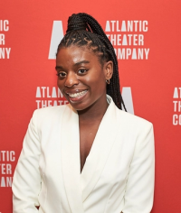 Alicia Pilgrim '20 at the opening night of I'm Revolting at the Atlantic Theater Company