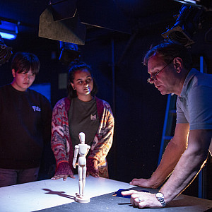 Students in Design/Tech study lighting