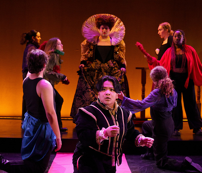 Orlando (Written by Virginia Woolf, Adapted by Sarah Ruhl, Directed by Rachel Dickstein) featuring the work of Theatre and Performance BA...