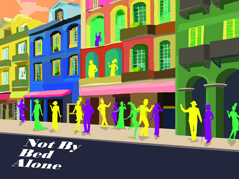 art image for not by bed alone theatre production