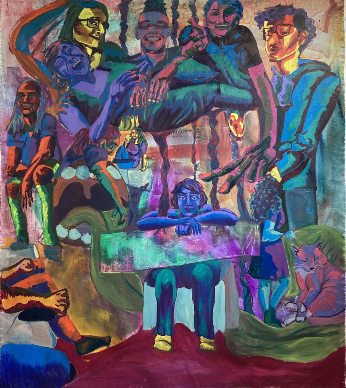 Paige Aaronson, Tempo Rubato, Oil on canvas, 8 x 7', 2021