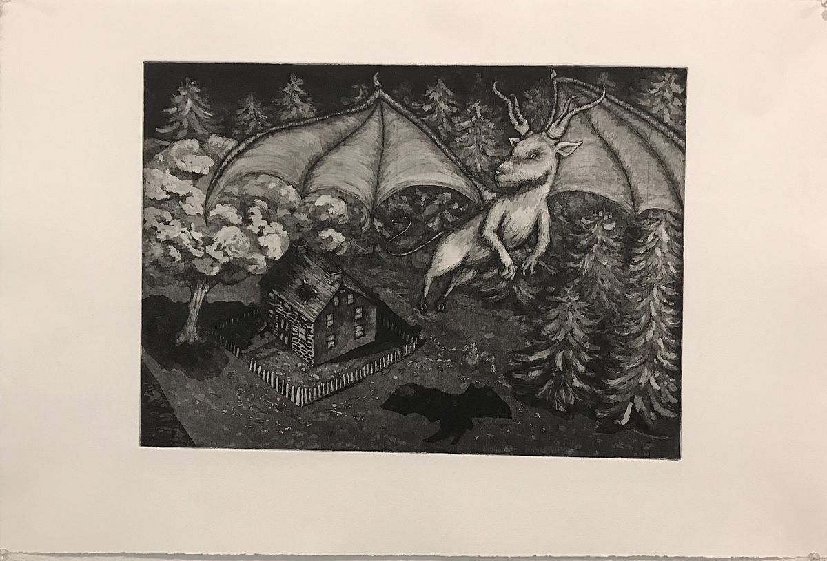 Sara Tomazzolli, The 13th Child, Etching, 15 x 22, 2021