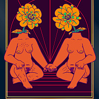 Sam Cervini, The Lovers (Card #6), Digital, 17.71 x 22.92, 2021