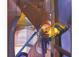 The Cuts, Veronica Veil, 2026, oil marouflage on wood panel, 65 × 52 inches