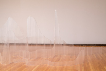 Anna Mlasowsky, Empire, 2019, acrylic tubing and stainless steel wire