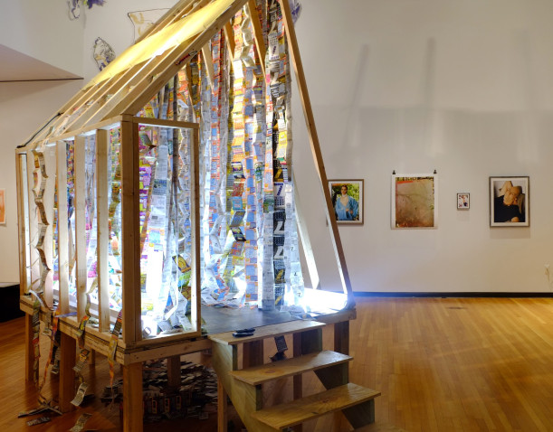 Installation Image from Everything's Fine Here: 2018 MFA Group Exhibition (Foreground: Gregory Wharmby, Background: Ian Lewandowski) Photo: Ian Lewandowski